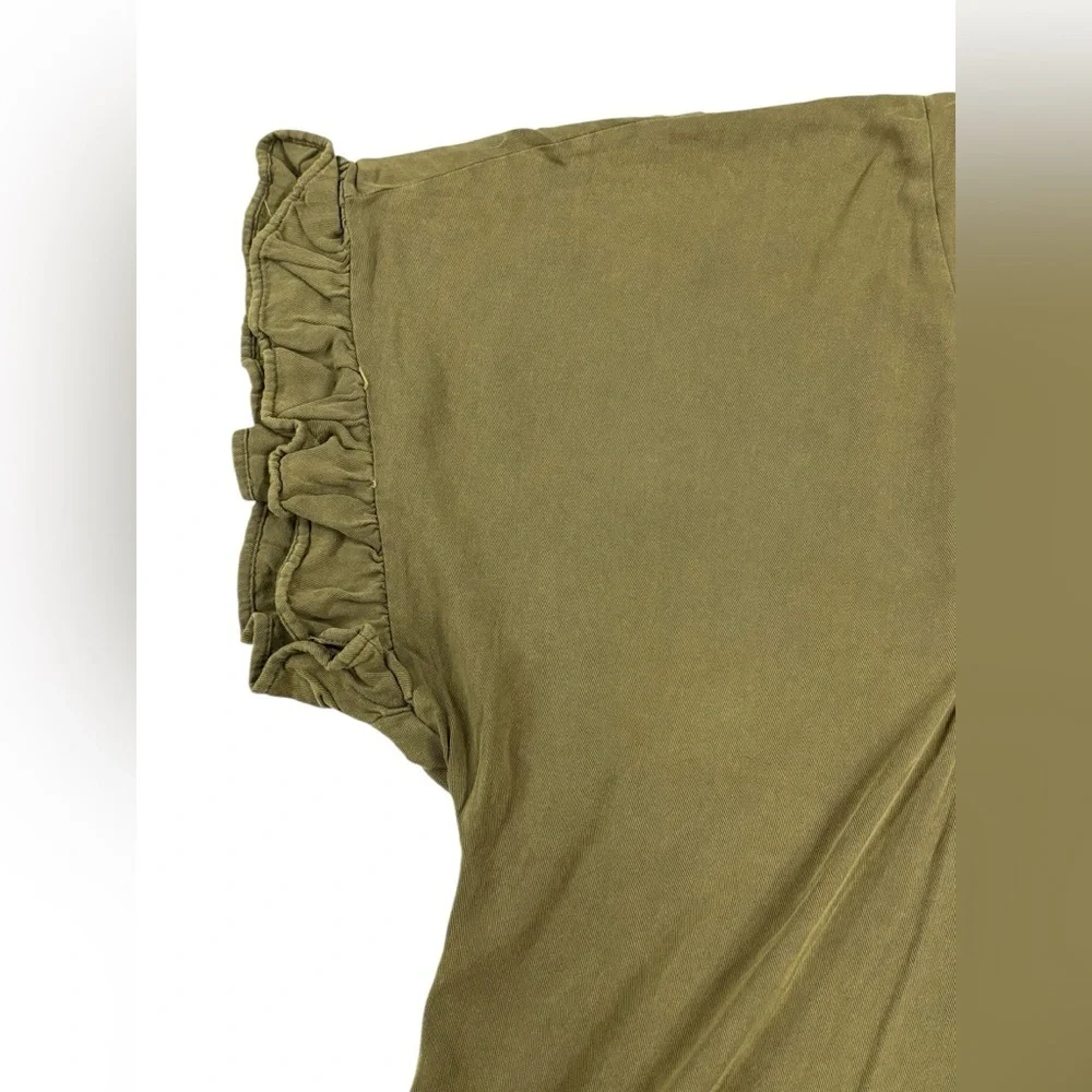 ANDREE BY UNIT Olive Green Women's Blouse - Picture 5 of 7